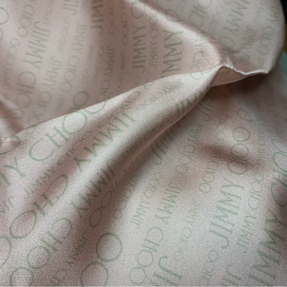 With Box Jimmy Choo Blush and Beige Silk Scarf - Picture 13 of 16